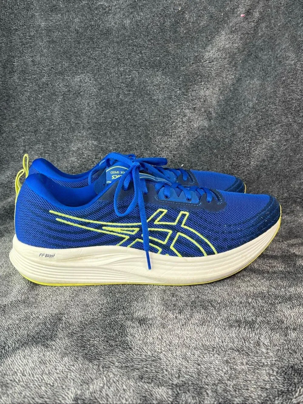 ASICS EvoRide Speed Men's Size 11.5 Blue/Yellow Running Shoes 1011B612